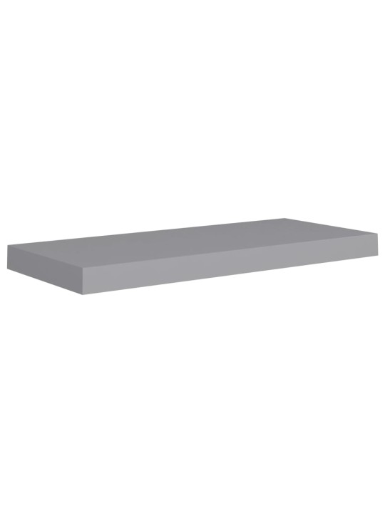 Kelluvat seinähyllyt 2 kpl harmaa 60x23,5x3,8 cm MDF