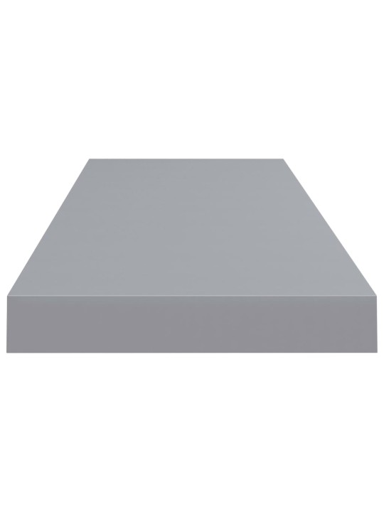 Kelluvat seinähyllyt 2 kpl harmaa 80x23,5x3,8 cm MDF