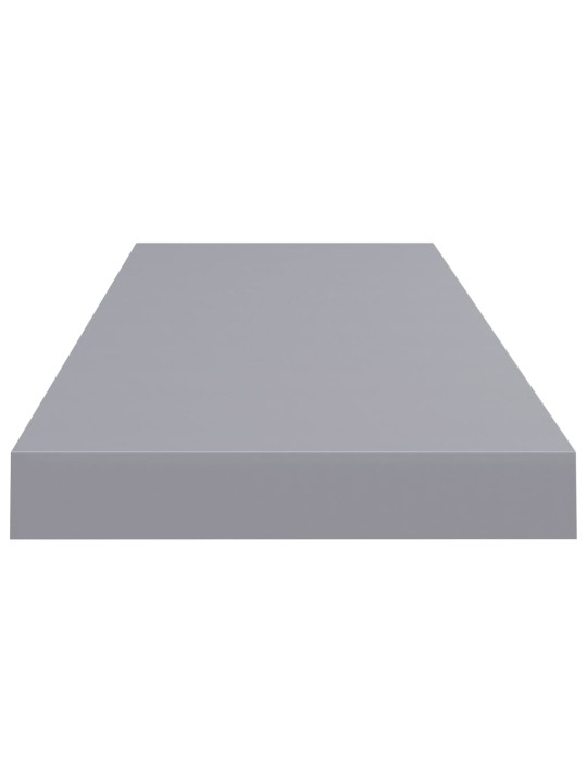 Kelluvat seinähyllyt 4 kpl harmaa 80x23,5x3,8 cm MDF