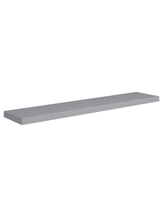 Kelluvat seinähyllyt 4 kpl harmaa 120x23,5x3,8 cm MDF