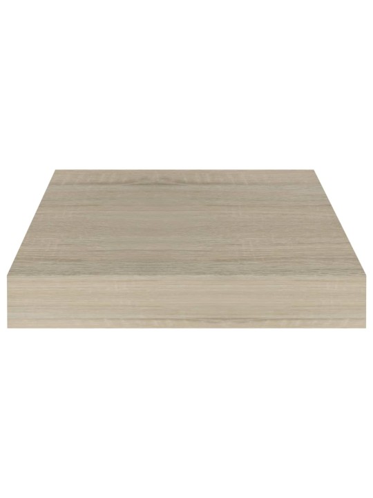 Kelluvat seinähyllyt 2 kpl tammen värinen 23x23,5x3,8 cm MDF