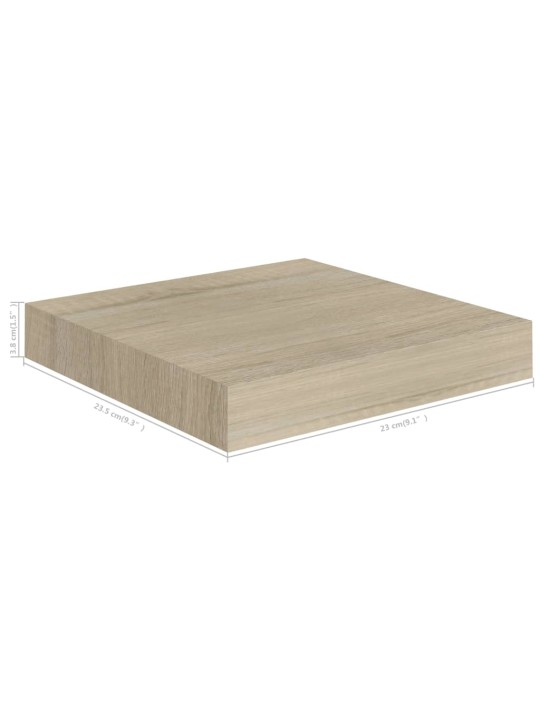 Kelluvat seinähyllyt 4 kpl tammi 23x23,5x3,8 cm MDF