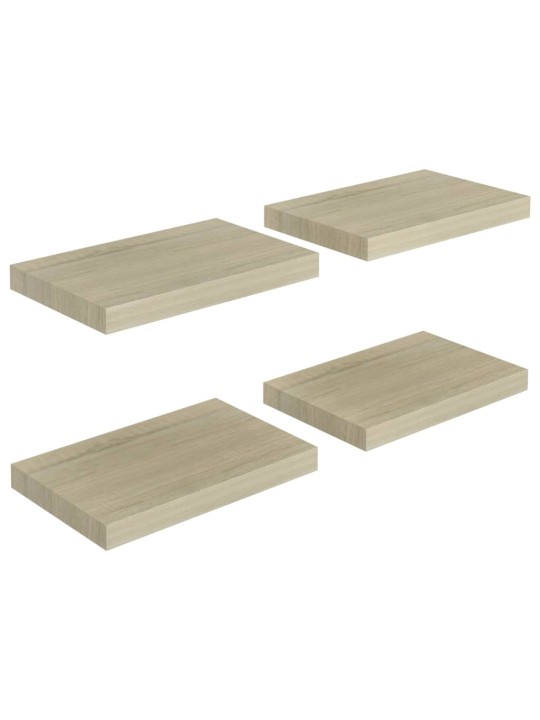 Kelluvat seinähyllyt 4 kpl tammi 40x23x3,8 cm MDF