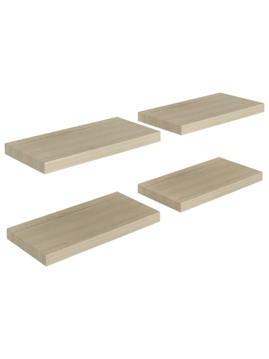 Kelluvat seinähyllyt 4 kpl tammi 50x23x3,8 cm MDF