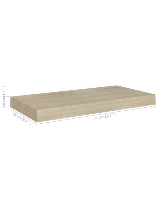 Kelluvat seinähyllyt 4 kpl tammi 50x23x3,8 cm MDF