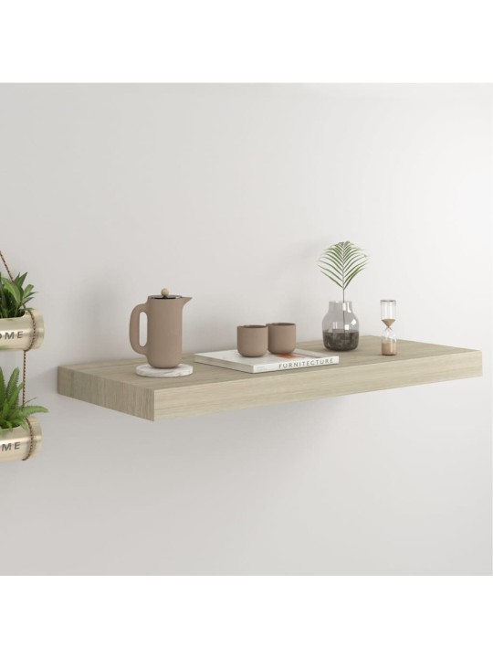 Kelluva seinähylly tammi 60x23,5x3,8 cm MDF