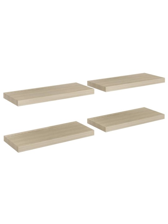 Kelluvat seinähyllyt 4 kpl tammi 60x23,5x3,8 cm MDF