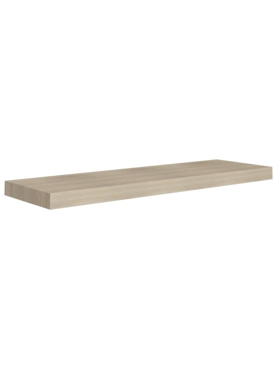 Kelluvat seinähyllyt 2 kpl tammi 80x23,5x3,8 cm MDF