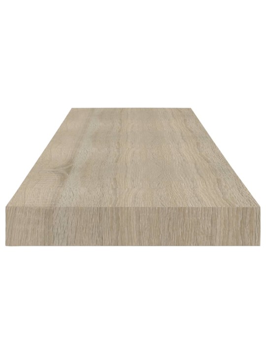 Kelluvat seinähyllyt 2 kpl tammi 80x23,5x3,8 cm MDF