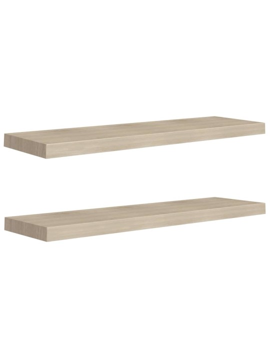 Kelluvat seinähyllyt 2 kpl tammi 90x23,5x3,8 cm MDF