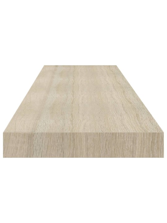 Kelluvat seinähyllyt 2 kpl tammi 90x23,5x3,8 cm MDF