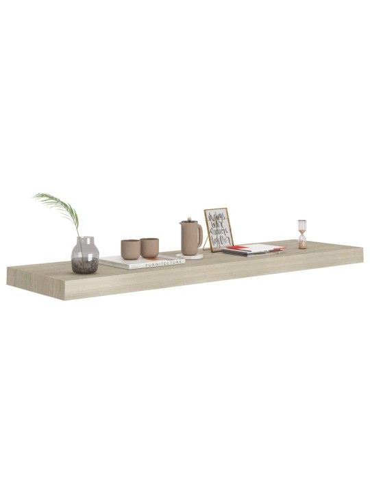 Kelluvat seinähyllyt 2 kpl tammi 90x23,5x3,8 cm MDF