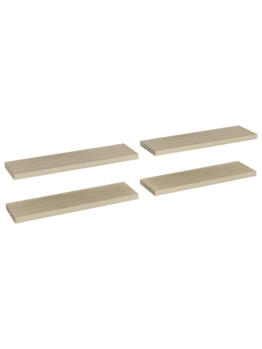 Kelluvat seinähyllyt 4 kpl tammi 90x23,5x3,8 cm MDF