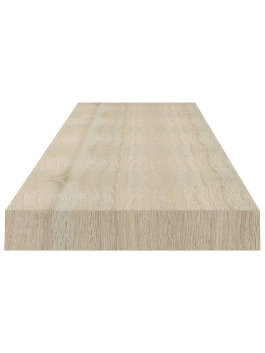 Kelluvat seinähyllyt 2 kpl tammi 120x23,5x3,8 cm MDF