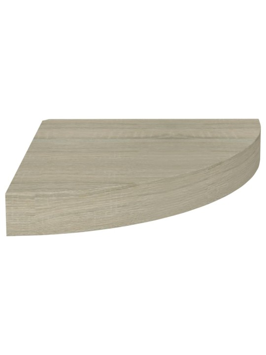 Kelluvat kulmahyllyt 2 kpl tammi 25x25x3,8 cm MDF