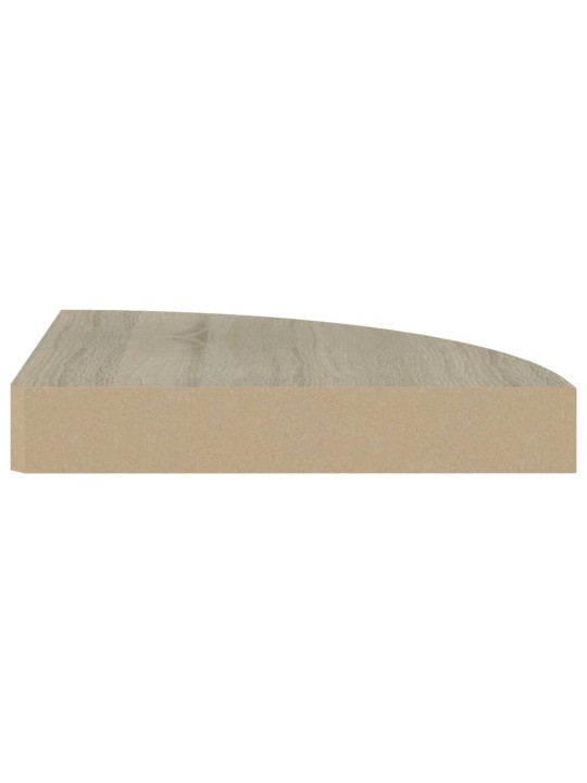 Kelluvat kulmahyllyt 4 kpl tammi 25x25x3,8 cm MDF