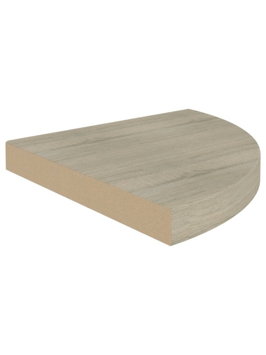 Kelluvat kulmahyllyt 2 kpl tammi 35x35x3,8 cm MDF