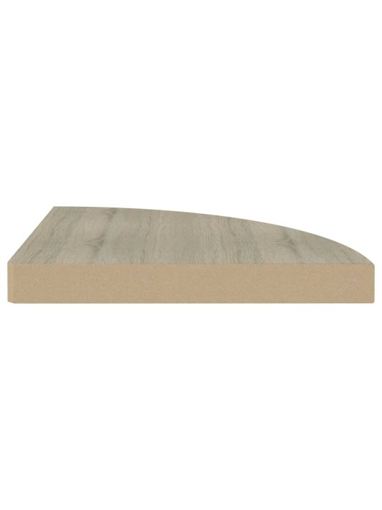 Kelluvat kulmahyllyt 2 kpl tammi 35x35x3,8 cm MDF