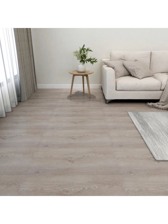 Itsekiinnittyvä lattialankku 55 kpl PVC 5,11 m² taupe