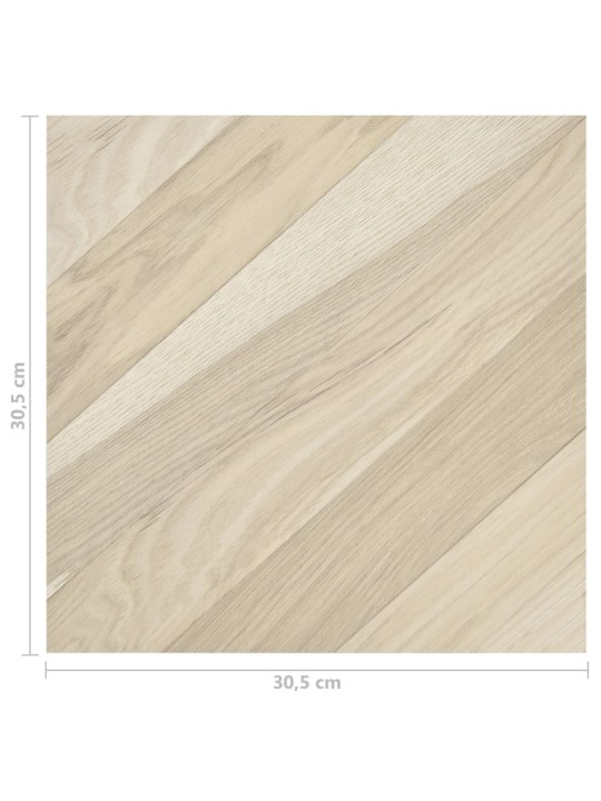 Itsekiinnittyvä lattialankku 55 kpl PVC 5,11 m² beige raita