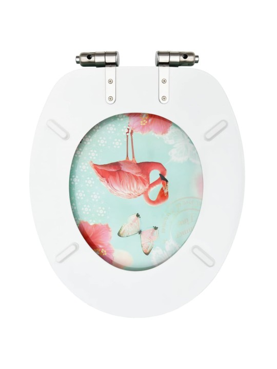 WC-istuimet soft close -kansilla 2 kpl MDF flamingokuosi