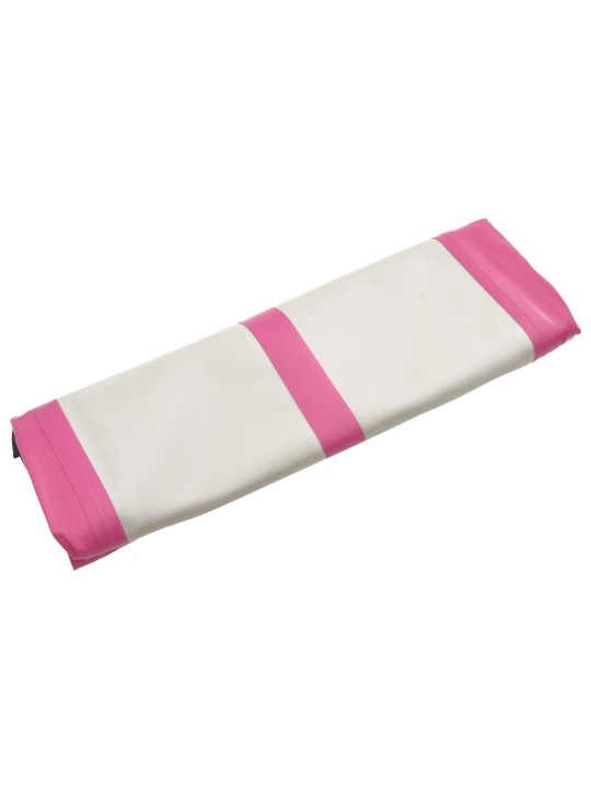 Täytettävä voimistelumatto pumpulla 300x100x15 cm PVC pinkki