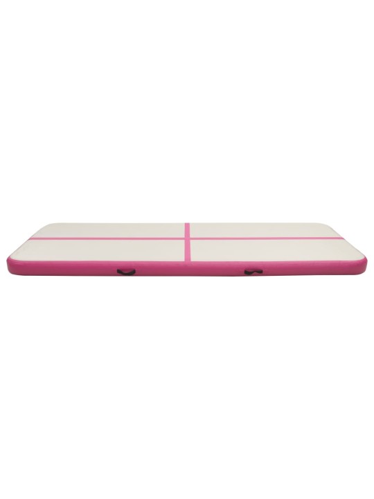 Täytettävä voimistelumatto pumpulla 300x100x20 cm PVC pinkki