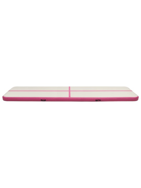 Täytettävä voimistelumatto pumpulla 700x100x20 cm PVC pinkki