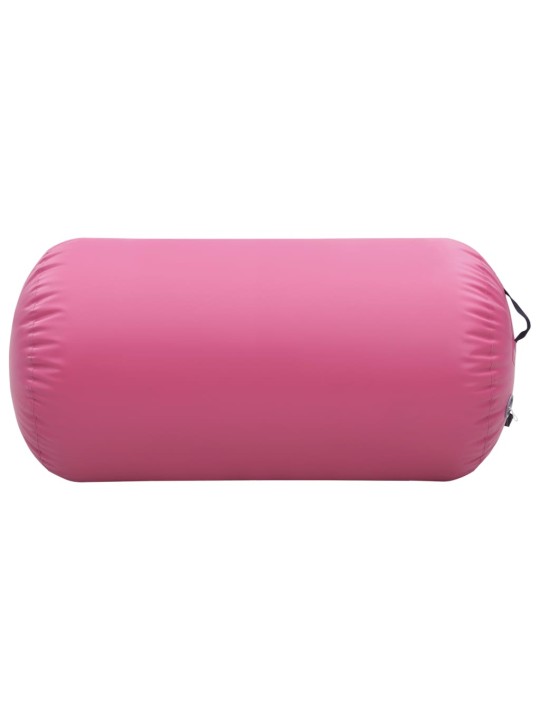 Täytettävä voimistelurulla pumpulla 120x90 cm PVC pinkki