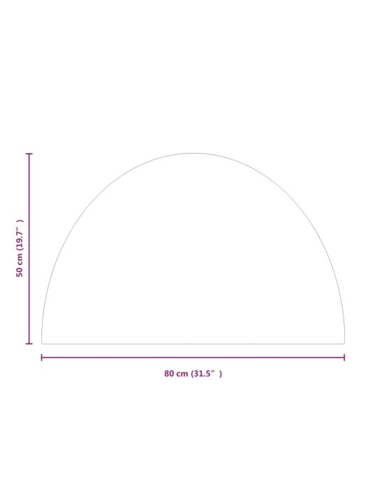 Takan lasilevy puolipyöreä 800x500 mm