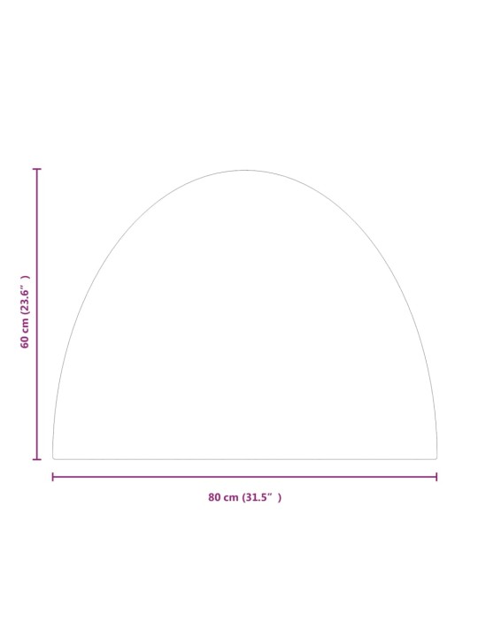 Takan lasilevy puolipyöreä 800x600 mm
