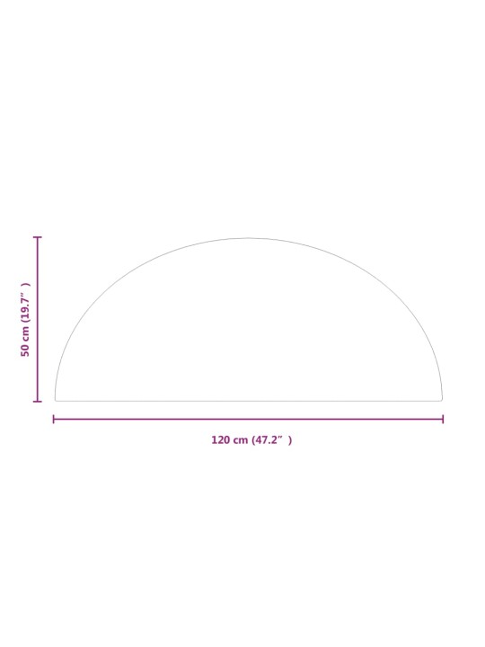 Takan lasilevy puolipyöreä 1200x500 mm