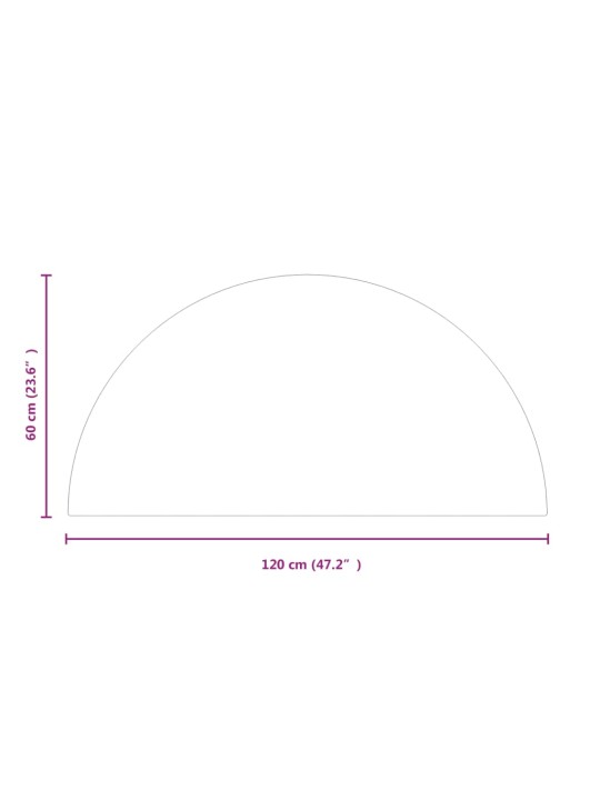 Takan lasilevy puolipyöreä 1200x600 mm