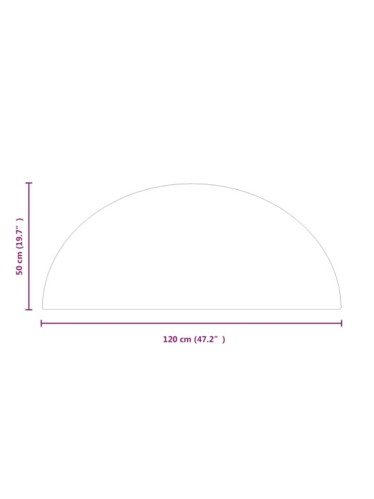 Takan lasilevy puolipyöreä 1200x500 mm