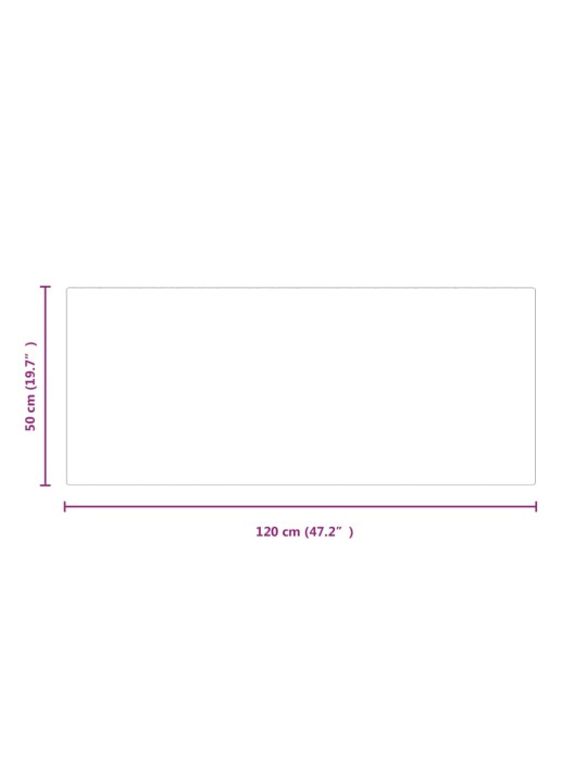 Takan lasilevy suorakaide 120x50 cm