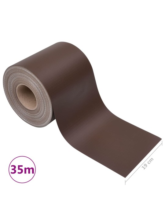 Puutarhan yksityisyyden suoja pvc 35x0,19 m ruskea