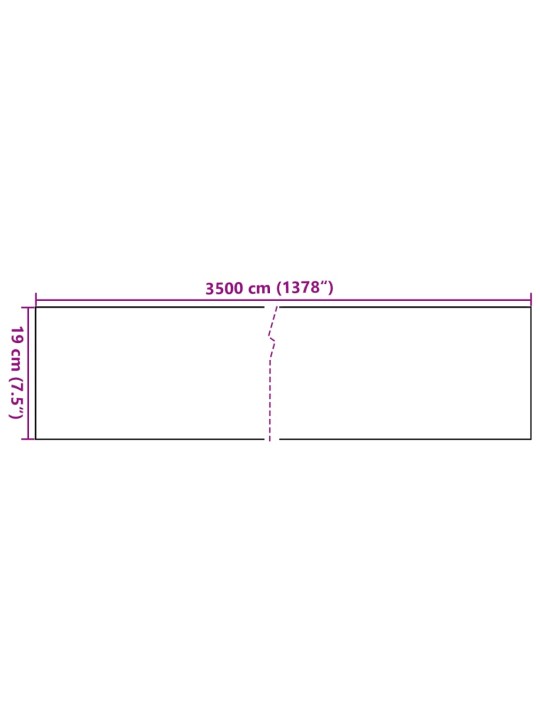 Puutarhan yksityisyyden suojat 4 kpl PVC 35x0,19 m harmaa