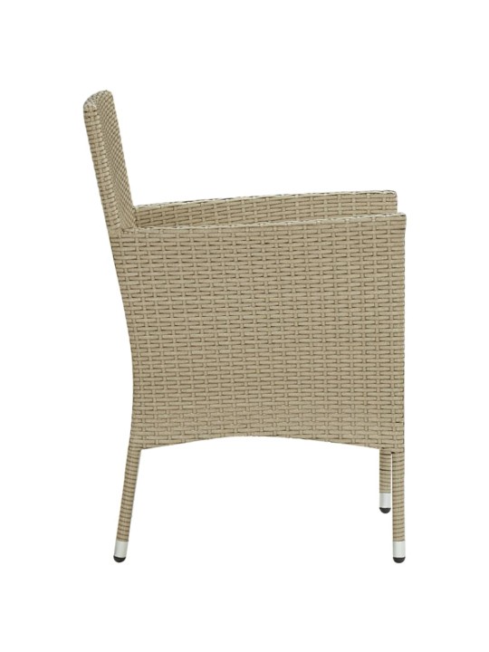 Puutarharuokatuolit 2 kpl polyrottinki beige