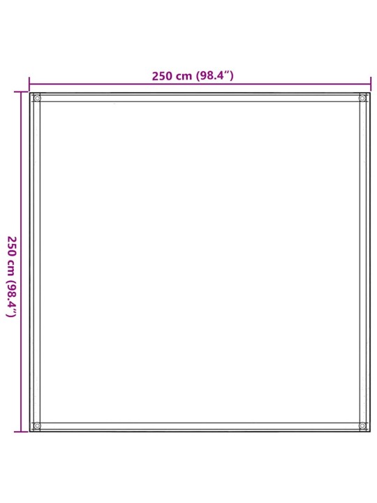 Telttamatto 250x250 cm antrasiitti hdpe