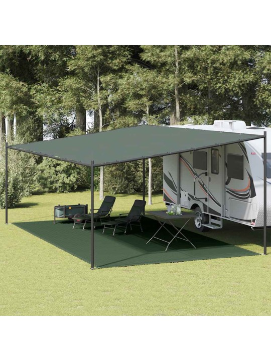 Telttamatto 400x800 cm tummanvihreä hdpe