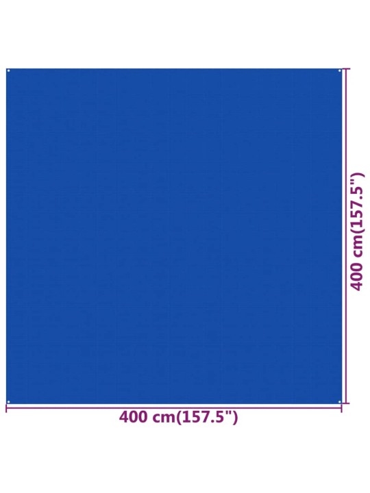 Telttamatto 400x400 cm sininen HDPE