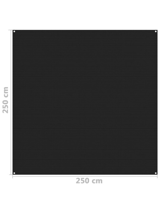 Telttamatto 250x250 cm musta