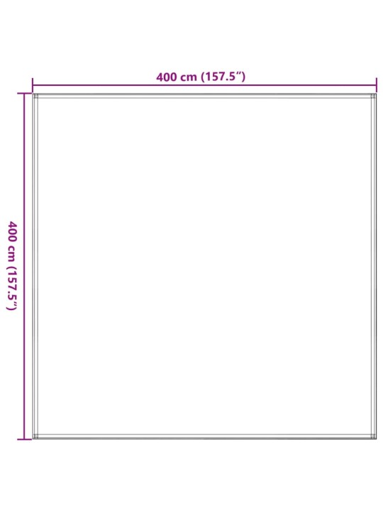 Telttamatto 400x400 cm musta HDPE