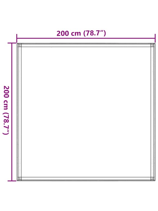 Telttamatto 200x200 cm ruskea