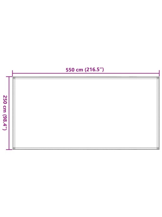 Telttamatto 250x550 cm antrasiitti ja valkoinen