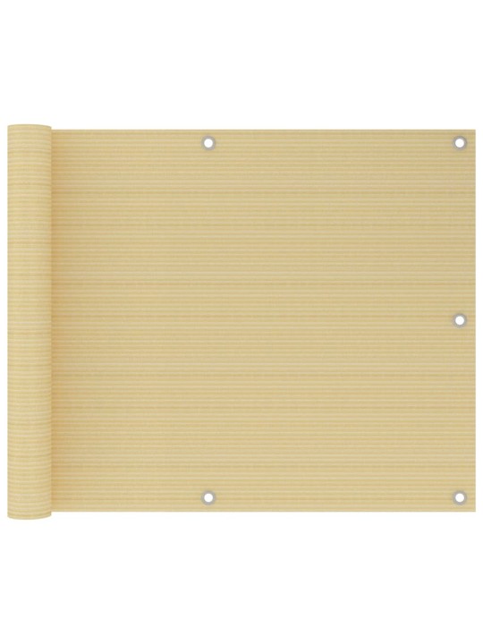 Parvekkeen suoja beige 75x500 cm HDPE