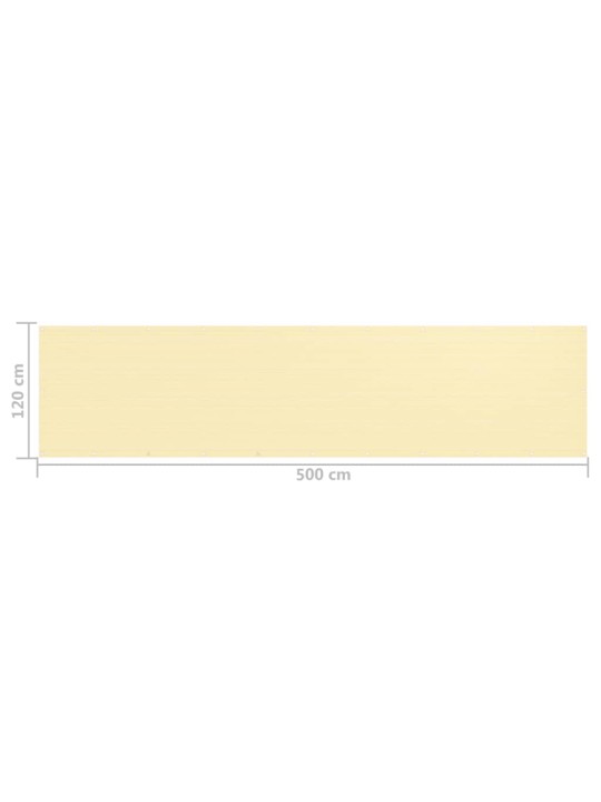 Parvekkeen suoja beige 120x500 cm HDPE