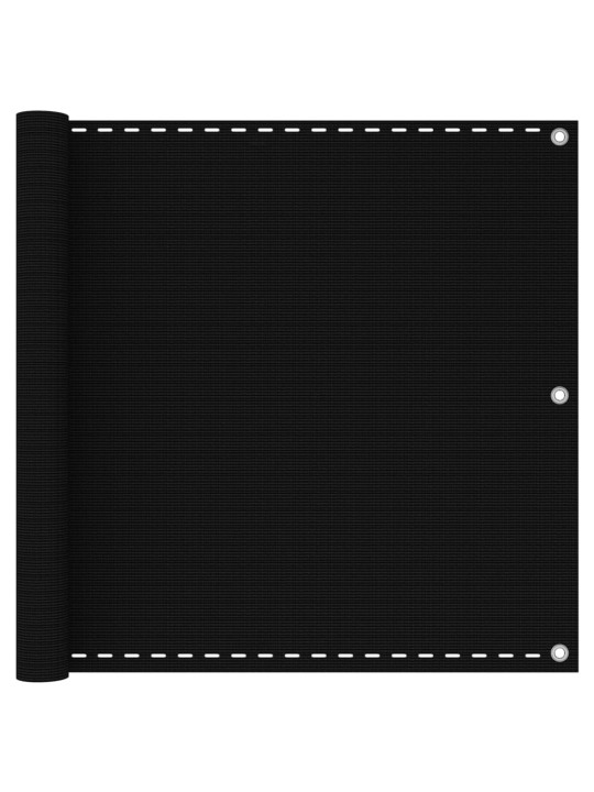 Parvekkeen suoja musta 90x300 cm HDPE