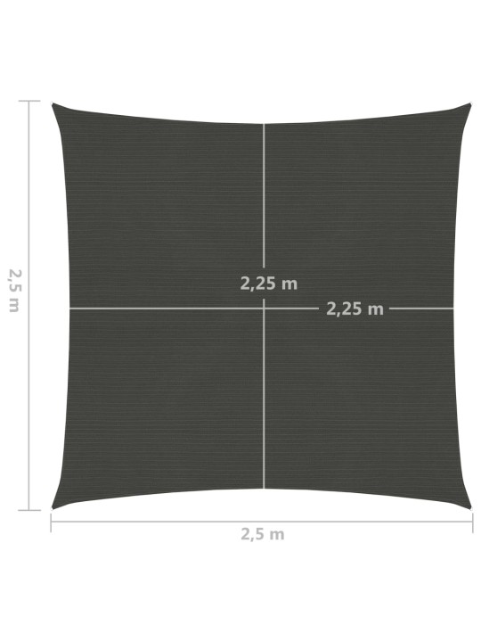 Aurinkopurje 160 g/m² antrasiitti 2,5x2,5 m HDPE