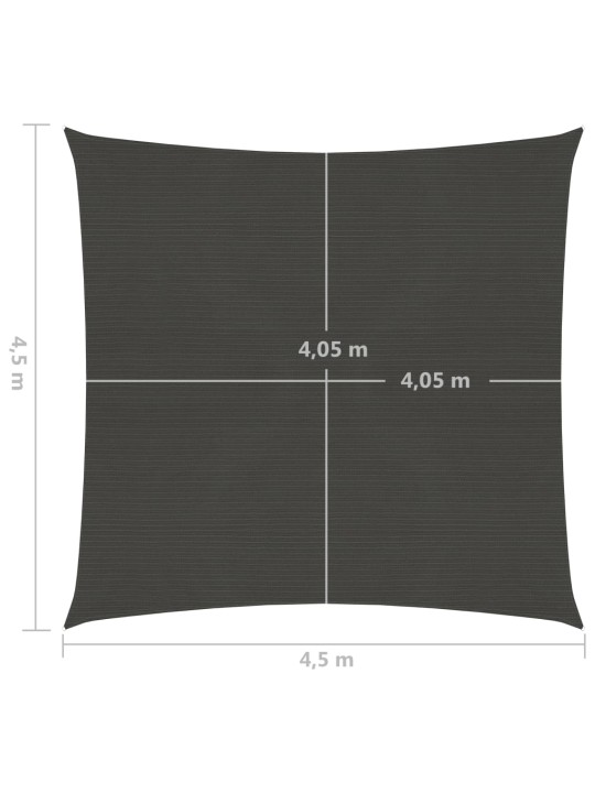 Aurinkopurje 160 g/m² antrasiitti 4,5x4,5 m HDPE